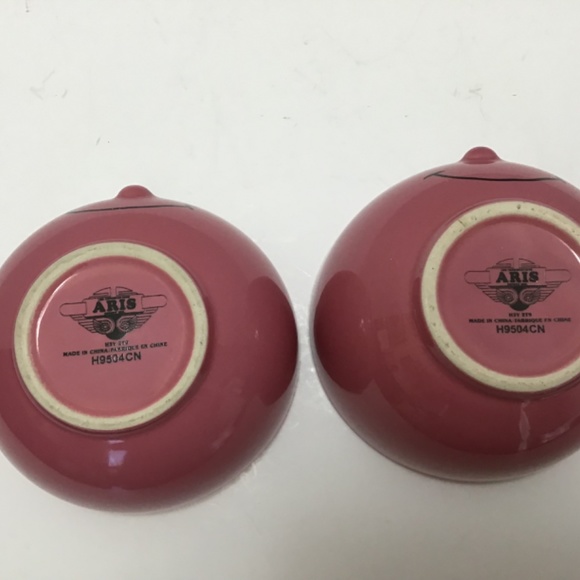 2 VTG Anthropomorphic 3D Face Bowls Ceramic Bowl With Glossy Finish Pink - Picture 7 of 8